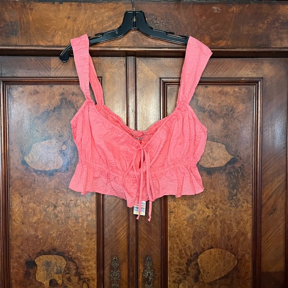 NWT Ciao Lucia! Cinetta Top. Wave Cotton in Melon Pink. Size XL. - Picture 3 of 7